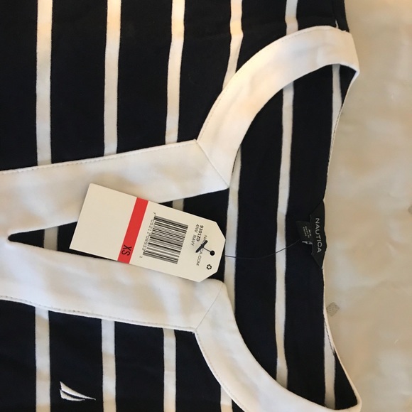 Nautica navy striped mini dress xs - Picture 3 of 6